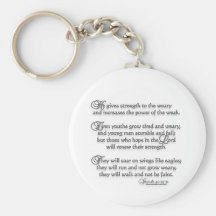 Isaiah 40:29-31 keychain