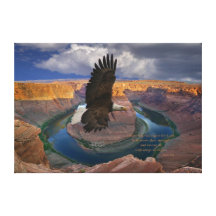 Isaiah 40:31 Scripture Wings as Eagles Print Canvas Print