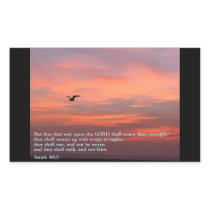 Isaiah 40:3 Sunrise Rectangular Stickers