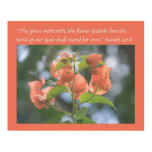 Isaiah 40:8 Poster (Alabama Sunset Bougainvilleas)