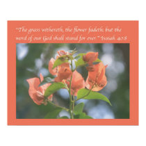 Isaiah 40:8 Poster (Alabama Sunset Bougainvilleas) posters by cherylarogers Isaiah 40:8 Poster (Alabama Sunset Bougainvilleas) posters