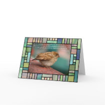 Isaiah 41:10 Bible Verse With Bird Stained Glass Cards