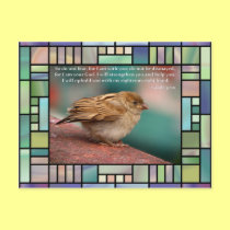 Isaiah 41:10 Bible Verse With Bird Stained Glass postcards by tshirts4christians Isaiah 41:10 Bible Verse With Bird Stained Glass postcards