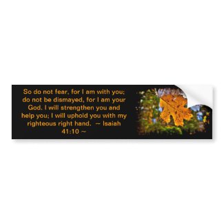 Isaiah 41:10 bumper sticker