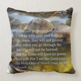 Isaiah 43:2- 3 pillow