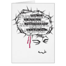 Isaiah 53:5 greeting card