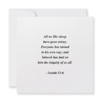 ISAIAH 53:6 invitations
