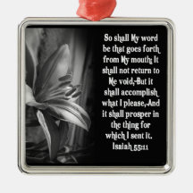 ISAIAH 55:11 ORNAMENT BIBLE SCRIPTURE MY WORD