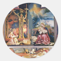 Isenheim Former Altar Altar In The Antonine Isenhe Round Stickers