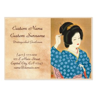 Ishida Waka Spring Sentiment japanese lady woman Business Cards