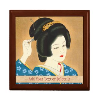 Ishida Waka Spring Sentiment japanese lady woman Keepsake Box