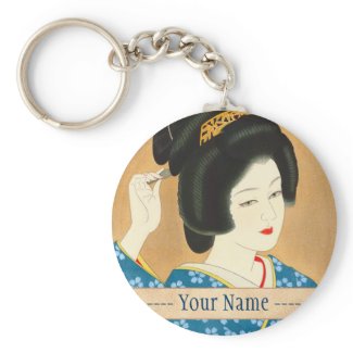 Ishida Waka Spring Sentiment japanese lady woman Key Chain