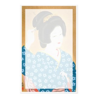 Ishida Waka Spring Sentiment japanese lady woman Customized Stationery