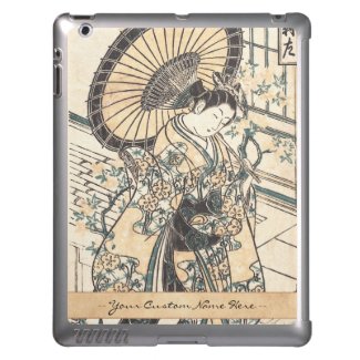 Ishikawa Toyonobu Young Lady with Parasol iPad Covers