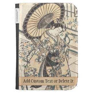 Ishikawa Toyonobu Young Lady with Parasol Kindle Keyboard Case