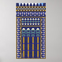 Ishtar Gate Wall of Flowers Print