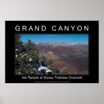 Isis Temple at Snowy Overlook 2942 Black Poster