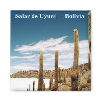 Isla del Pescado, Salar de Uyuni, Bolivia Fridge Magnet