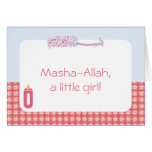 Islam Aqiqah congratulation muslim baby bottle Greeting Cards