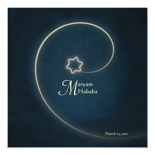 Islam Islamic baby birth Aqiqah night star Card