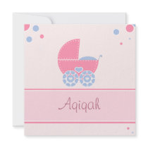 Islamic Aqiqa invitation bismillah baby
