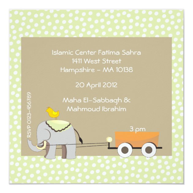 Islamic Aqiqah baby invitation announcement muslim