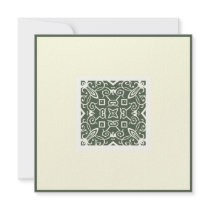 Islamic Arabic green ornament engagement wedding Invitations