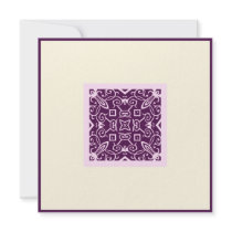 Islamic Arabic purple ornament engagement wedding Custom Invitations