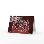 Islamic brown Eid mubarak kareem greeting cards