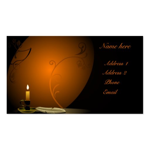 Islamic candle design business card