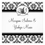 Islamic damask bismillah wedding invitation card