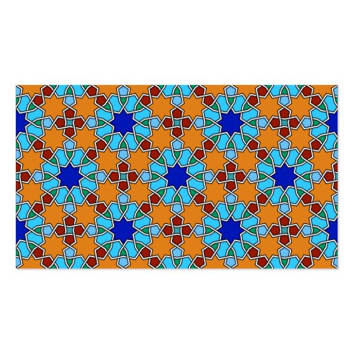 Islamic geometric pattern Business Card (back side)