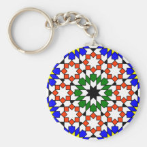 Islamic geometric pattern keychain