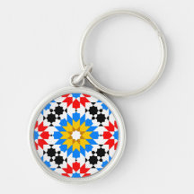 Islamic geometric pattern keychain