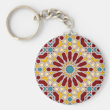 Islamic geometric pattern keychain