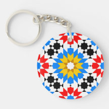 Islamic geometric pattern keychain