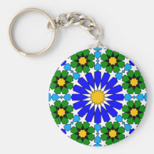 Islamic geometric pattern keychain