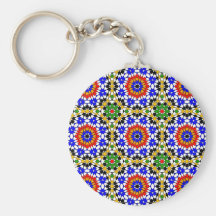 Islamic geometric pattern keychain