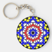 Islamic geometric pattern keychain
