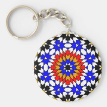 Islamic geometric pattern keychain