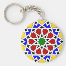 Islamic geometric pattern keychain