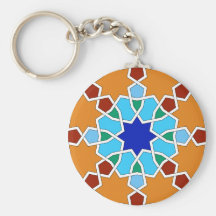 Islamic geometric pattern keychain