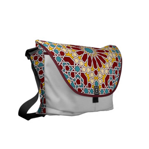 Damask paisley arabesque Moroccan pattern girly Messenger Bags
