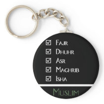 Islamic prayer - 5 times a day - Muslim print Keychains