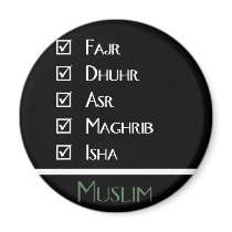 Islamic prayer - 5 times a day - Muslim print Refrigerator Magnet