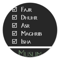 Islamic prayer - 5 times a day - Muslim print Sticker