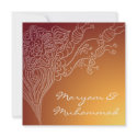 Islamic red bismillah wedding invitation card invitation