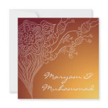 Islamic red  bismillah wedding invitation card