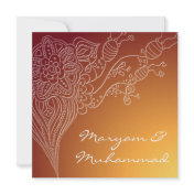 Islamic red bismillah wedding invitation card