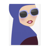 Islamic scarf muslima hijab lady style post card